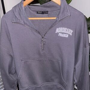 Vinyl Icons Gray Quarter-Zip Sweatshirt